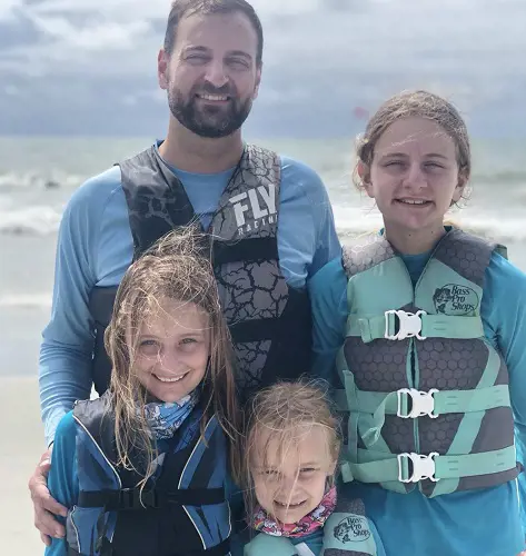 Adam Spanberger teaches his three girls to embrace challenges and life’s adventures.