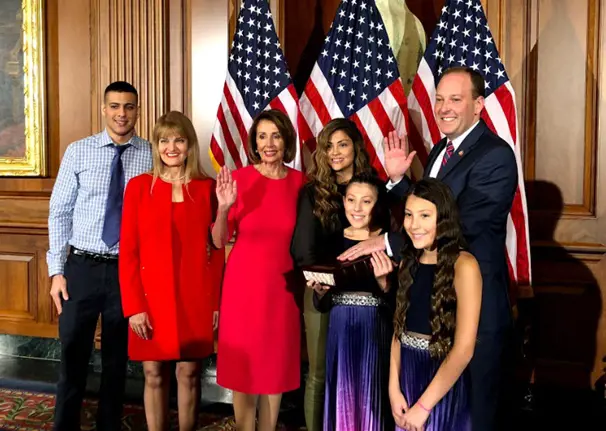  Zeldin was sworn in to a third term in the United States House of Representatives by newly-elected Speaker of the House Nancy Pelosi.