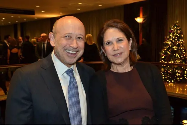 Lloyd Blankfein and his wife, Laura Jacobs Blankfein, clicked a picture attending a event.
