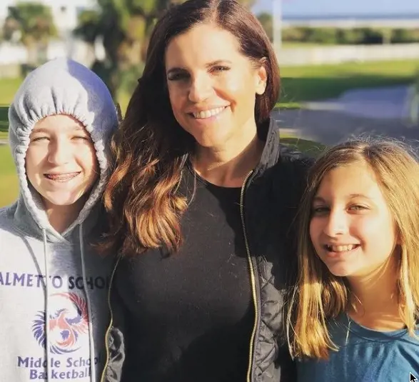 Nancy Mace with her two children, Miles and Eli.