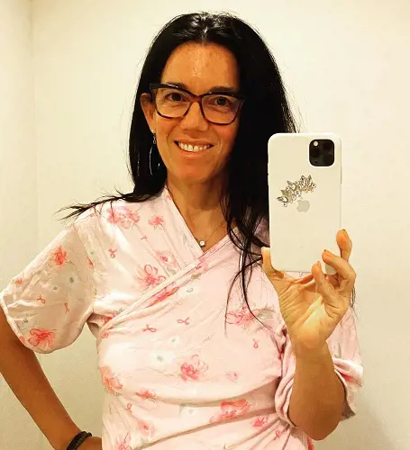 Yasmin Lukatz at Stanford Health Care Wearing this fashionable mammogram outfit.