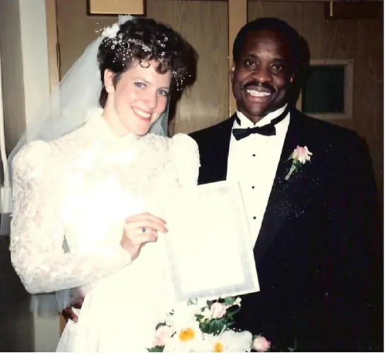 Jamal Adeen Thomas’s father on his second wedding with Virginia Lamp. 
