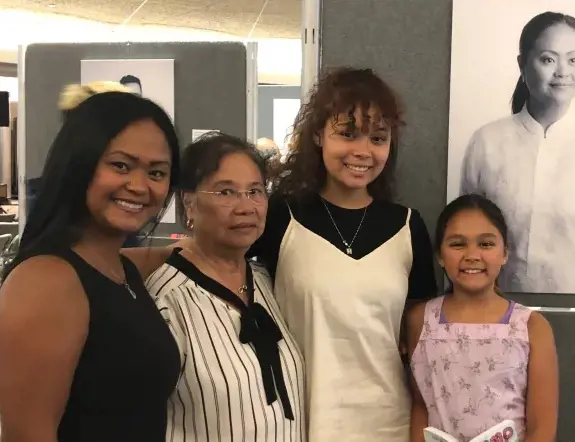 Three generations of Marivel Taruc: her mother Lina, and her daughters Maia and Callie.