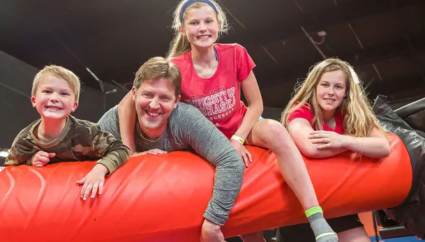 Sen. Ben Sasse of Nebraska with his children (from left to right): Breck, Alex, and Corrie.