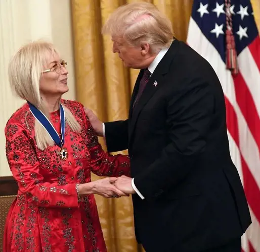 Miriam Adelson with president Donald Trump.