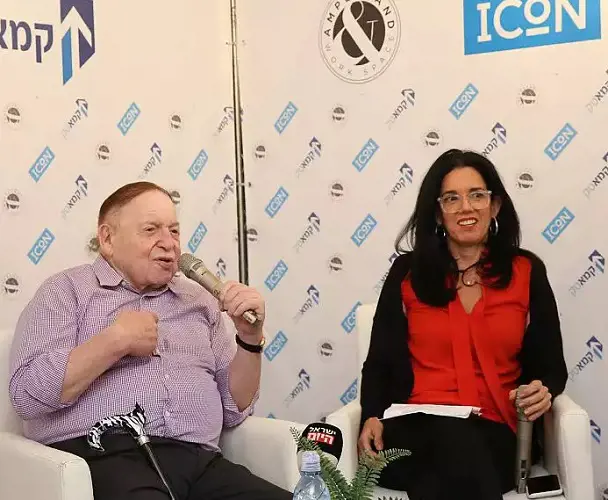Yasmin Lukatz with a businessman and philanthropist, Sheldon Adelson.