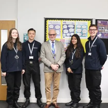 Crispin Blunt spoke with Public Services, Business and Accounting students during his MP visit in 2021.