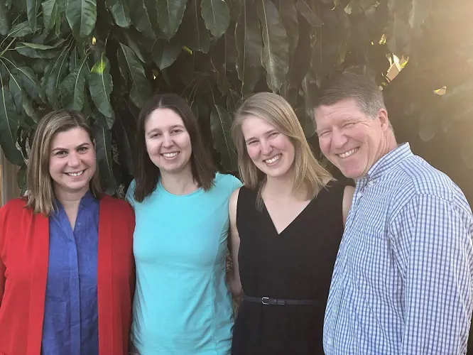 Dave Moore with his wife and daughter celebrating thanksgiving in 2019.