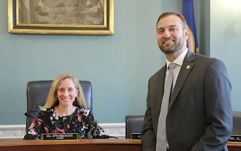  Abigail Spanberger with her husband, Adam Spanberger; like some other male spouses of congresswomen, he has been mistaken for security at events.