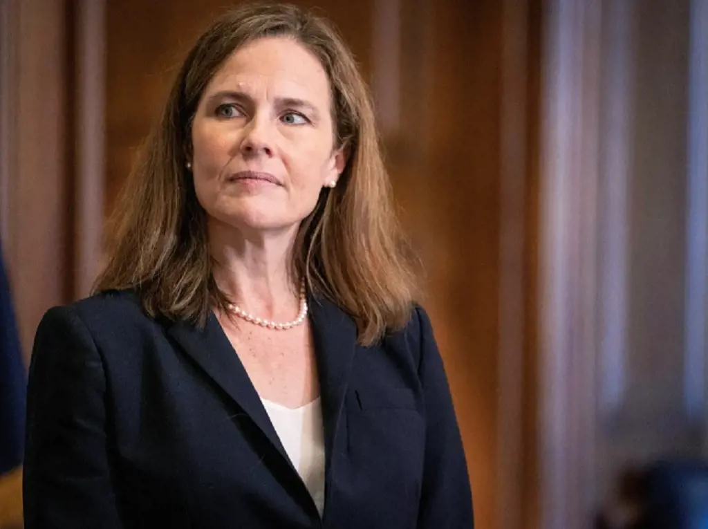 Amy Coney Barrett at the Capitol on Wednesday