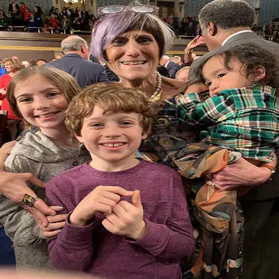 Rosa DeLauro with her grandkids