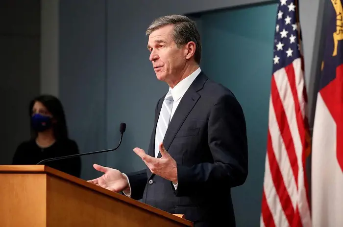  75th governor of North Carolina since 2017, Roy Cooper