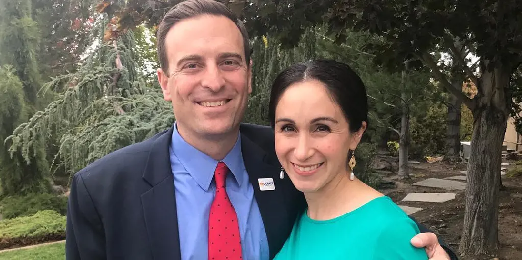 Adam Laxalt and his wife, Jaime Laxalt at meet and greet in Reno in October 2018