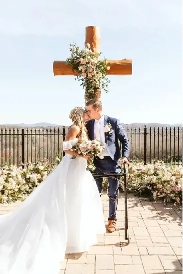 Cristina Bayardelle and her ex-husband, Madison Cawthorn on their wedding day 