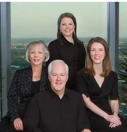 John Cornyn and his wife Sandy with their daughters, Danley and Haley