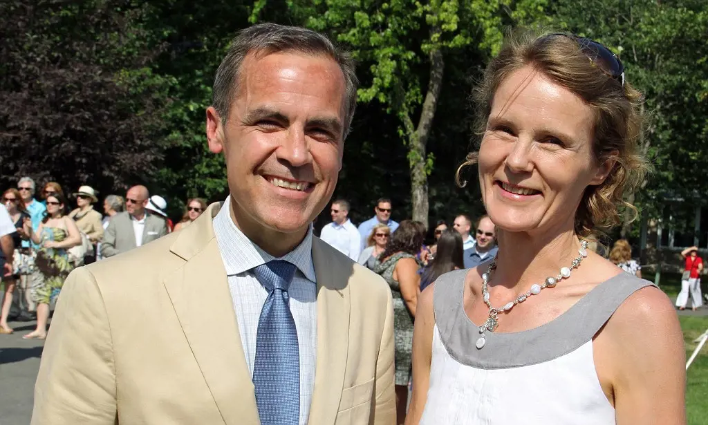 Mark Carney with his wife Diana