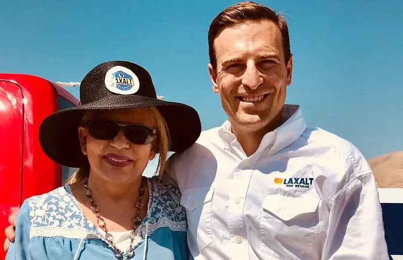 Adam Laxalt with his mother, Michelle Laxalt for the Labor Day parades in Elko & Winnemucca