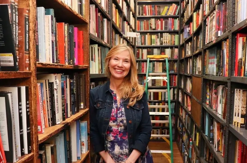 Nancy Wyden posed at her family owned book store, 'The Strand'. 