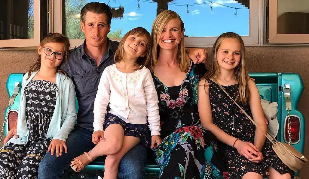Brendan With His partner and three daughters