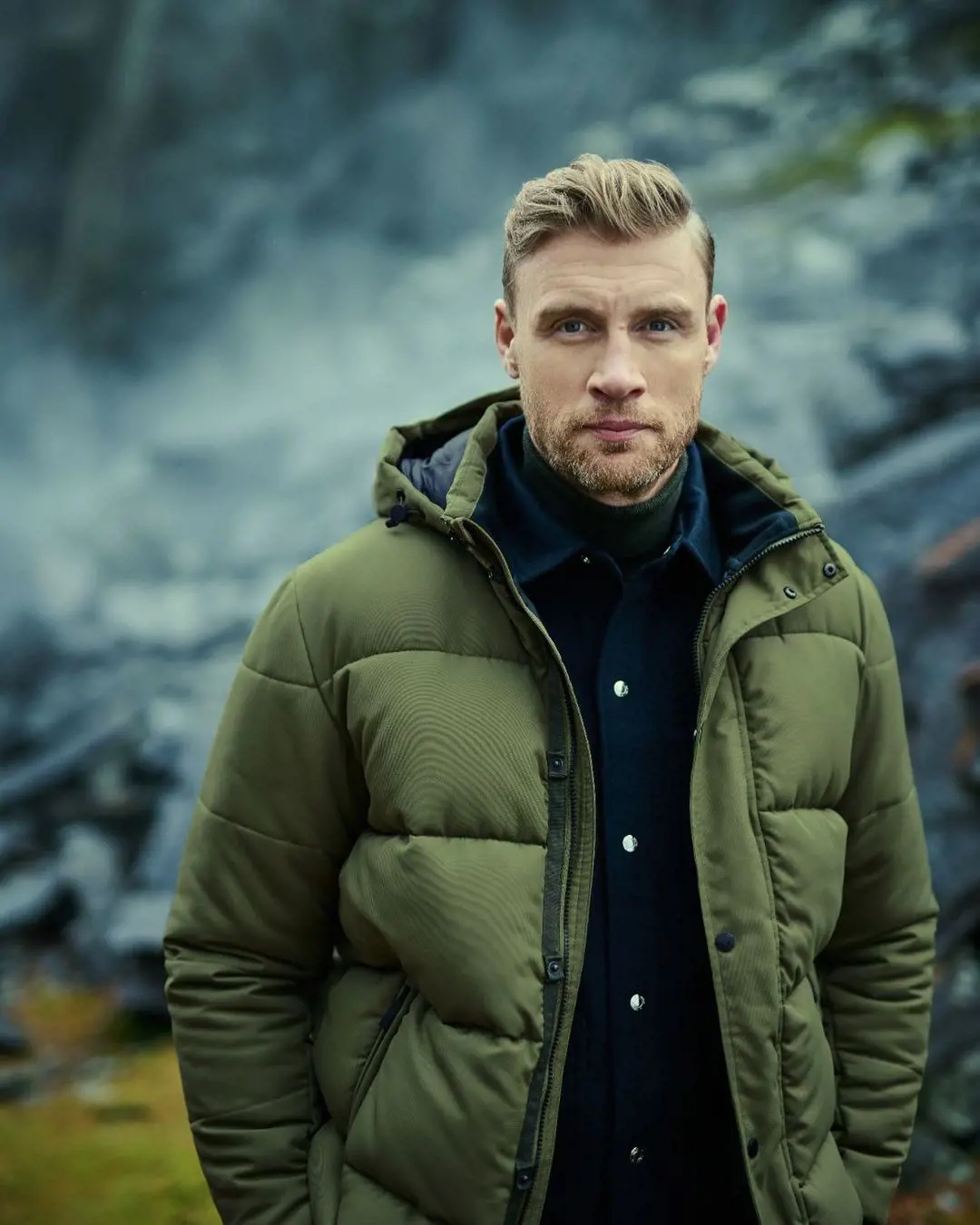 Freddie Flintoff Promoting A Clothing Brand Named Regatta Great Outdoors