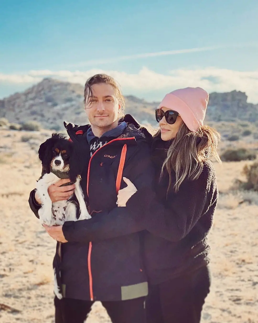 Daniel with his wife Nadia Lissing and dog Oscar